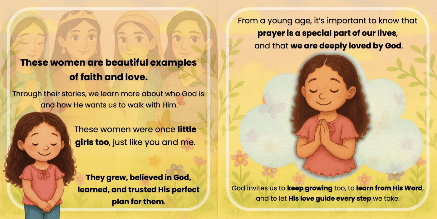 A page about Mary trusting God, quoting Luke 1:38
