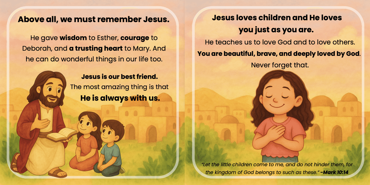 A page about women of faith as examples, and prayer as part of our lives